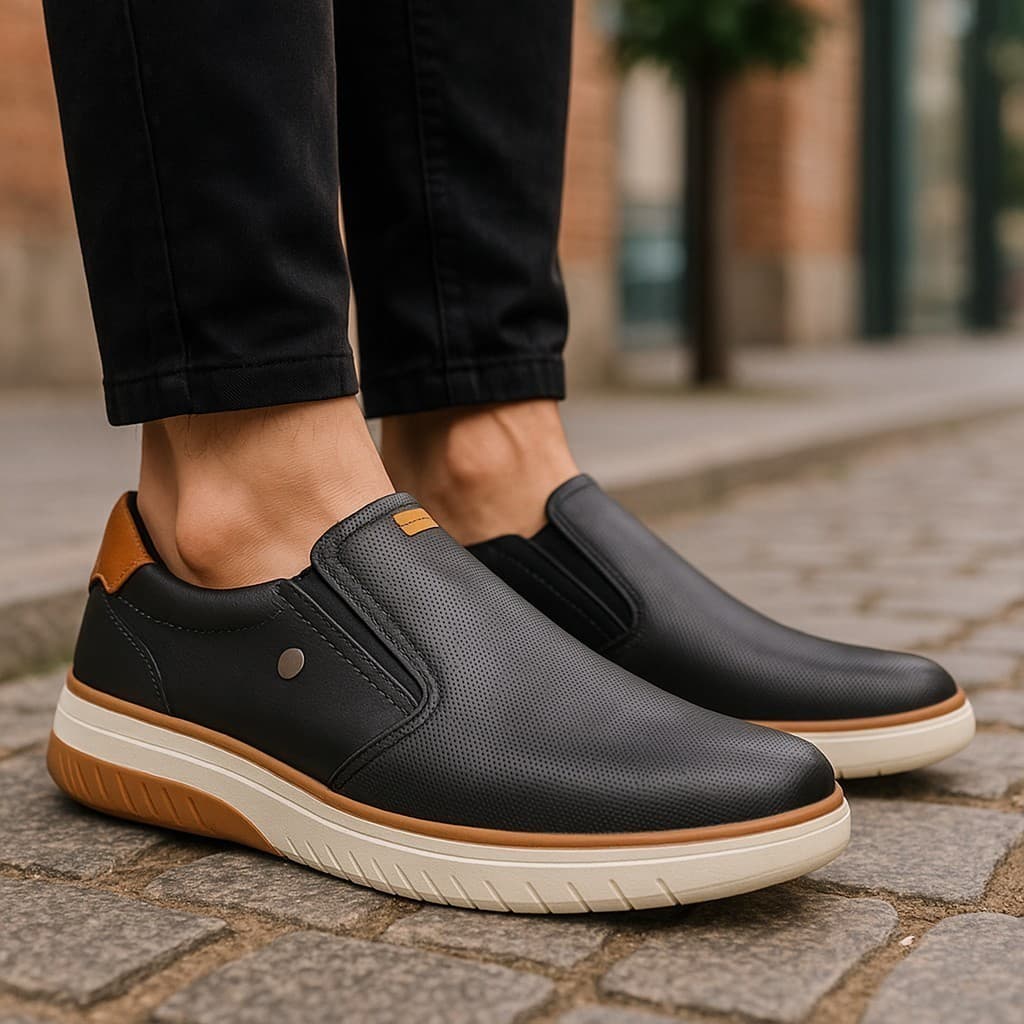 Sapatênis Masculino Slip on Com Elástico - Calce Fácil e Elegância