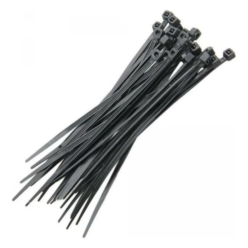 Kit 100 Abracadeiras Nylon 3,6mm X 200mm Preta MFL