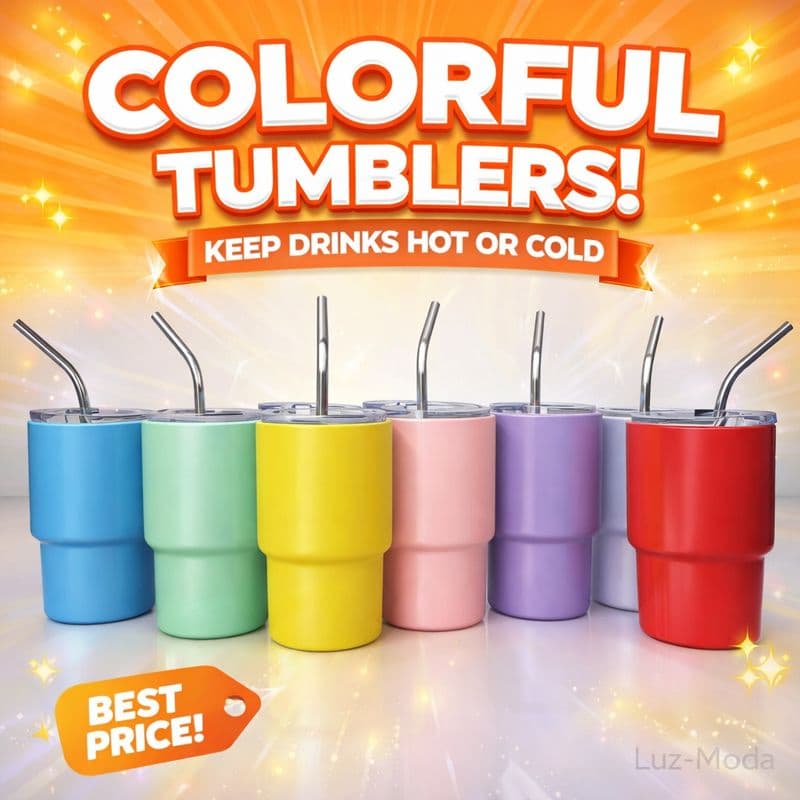 Kit 5-20 Mini Copos Térmicos Inox 60ml com Canudo 🥤 Taça p/ Vinho | Brindes e Festas