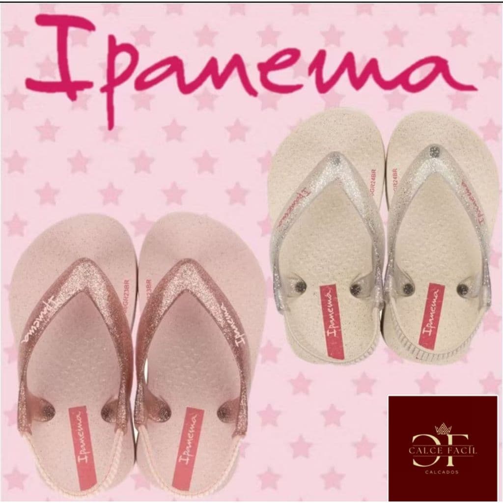 Sandália Chinelo Infantil Ipanema Baby Glitter Original