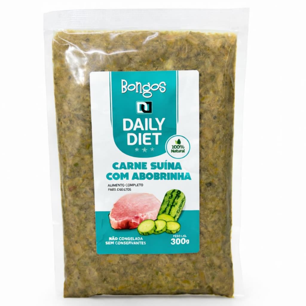 Comida Natural Pet Cachorro Bongos Ração Pet Natural Cães Carne Suína 300g