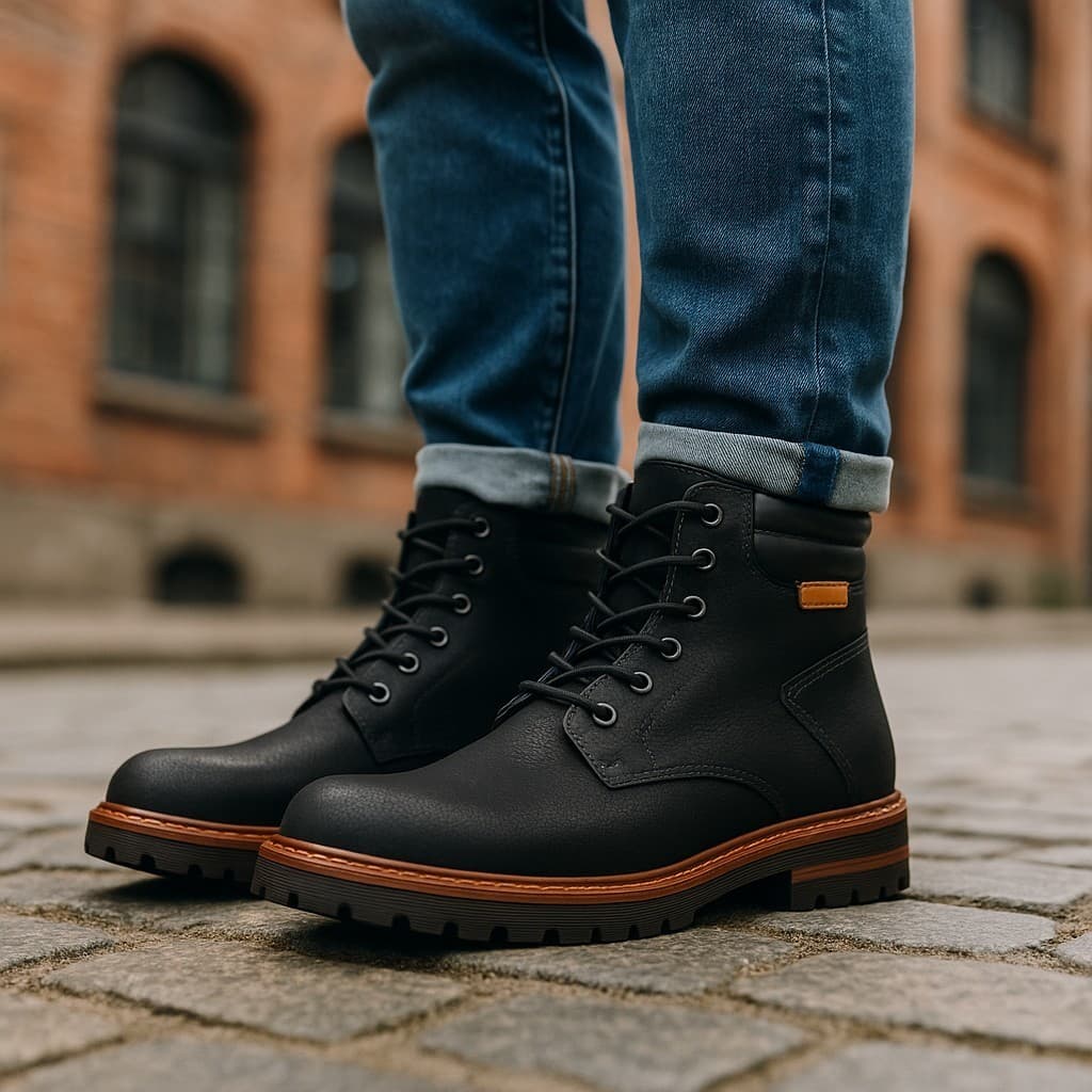 Coturno Masculino Adventure Casual Cano Médio Com Zíper