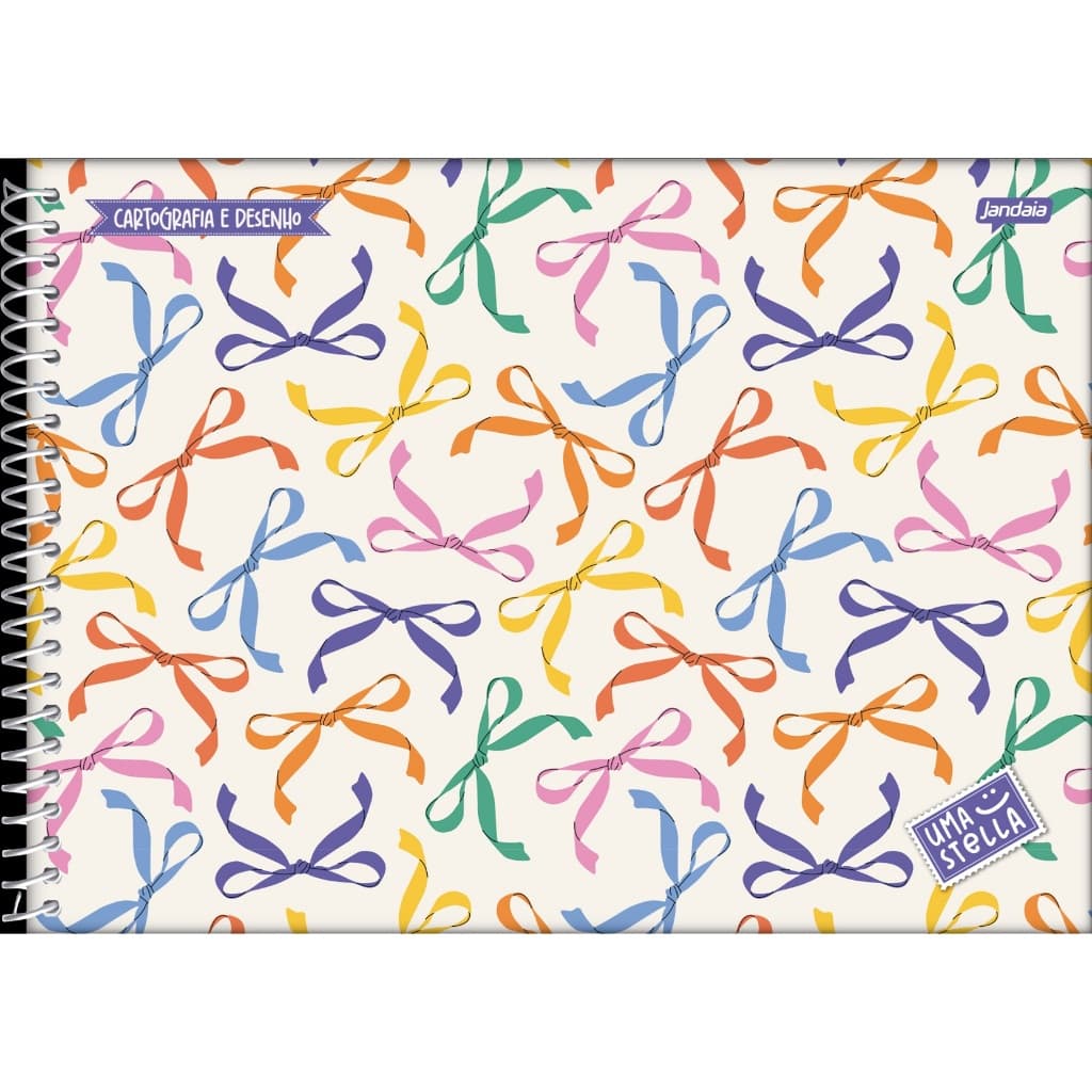 Caderno de Desenho e Cartografia Capa Dura  80 Folhas Jandaia