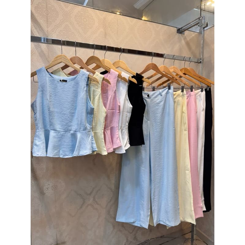 feminina conjunto de calça  tecido marrante elegante -146