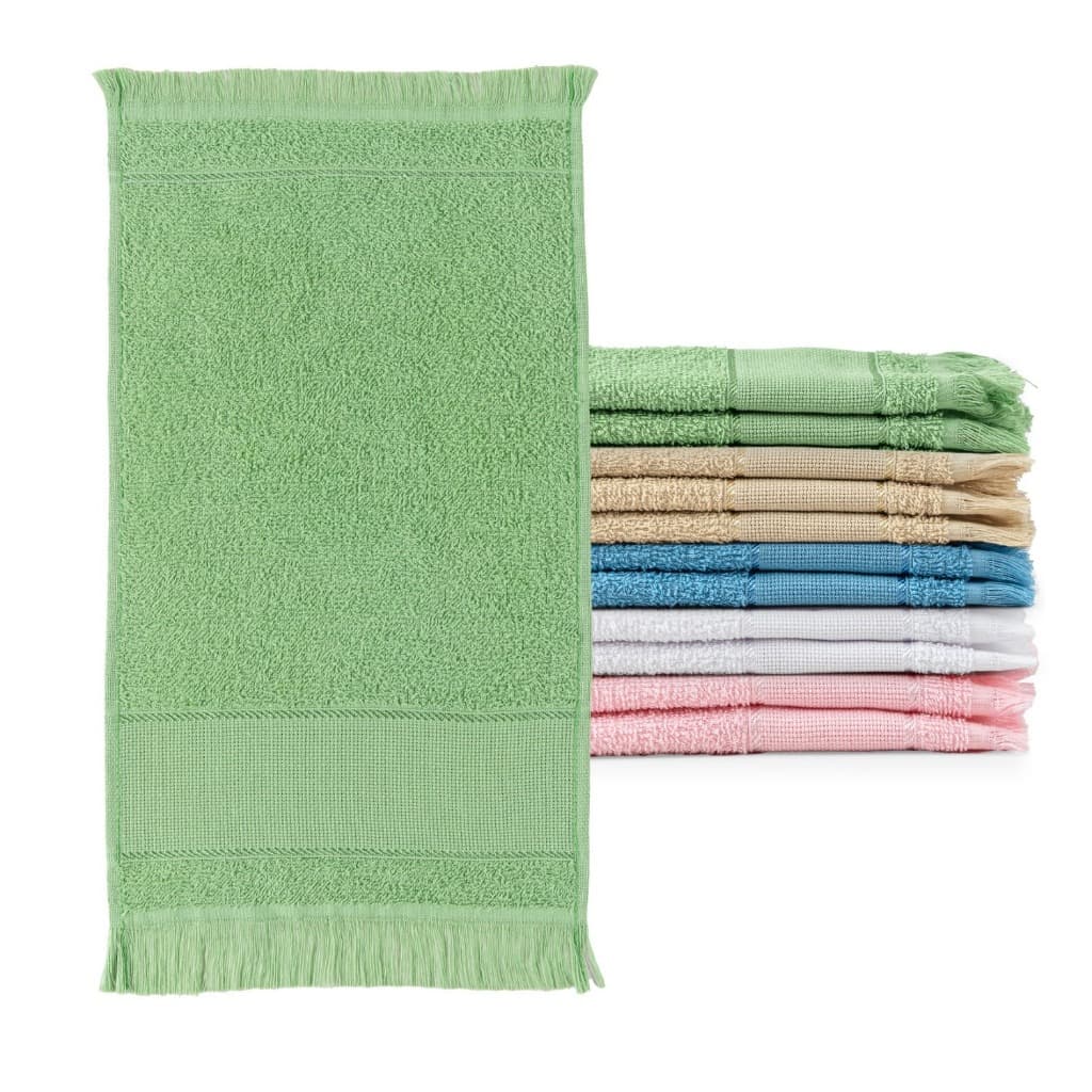Kit com 12 Toalhinhas Social 23cmx39cm com Franjinhas Ideal Manicuri 100% Algodão