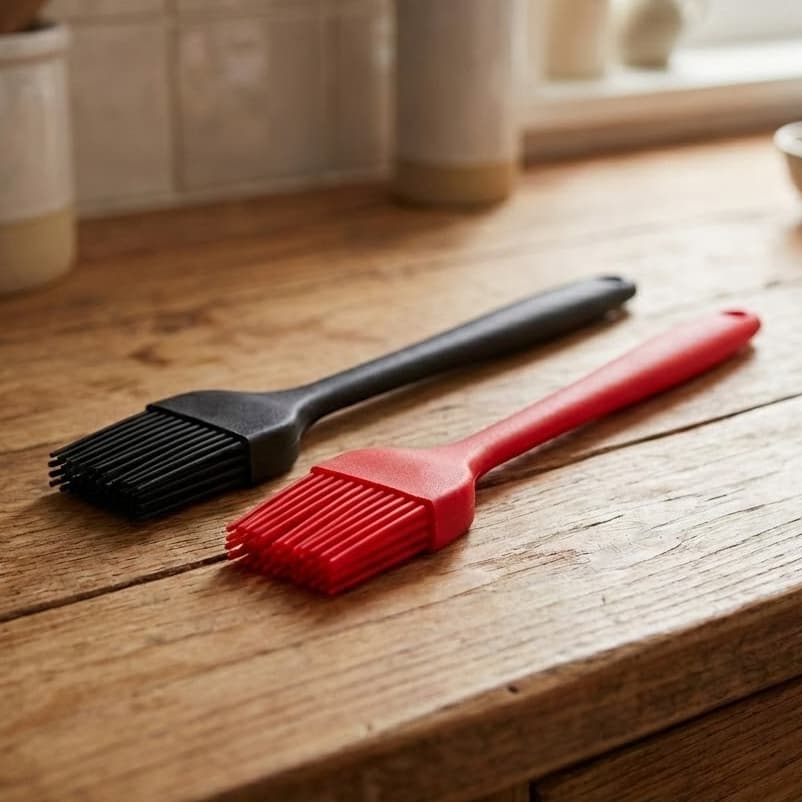 Pincel de Silicone Culinário Com Alça Suporta Até 230C 20,5cm HM