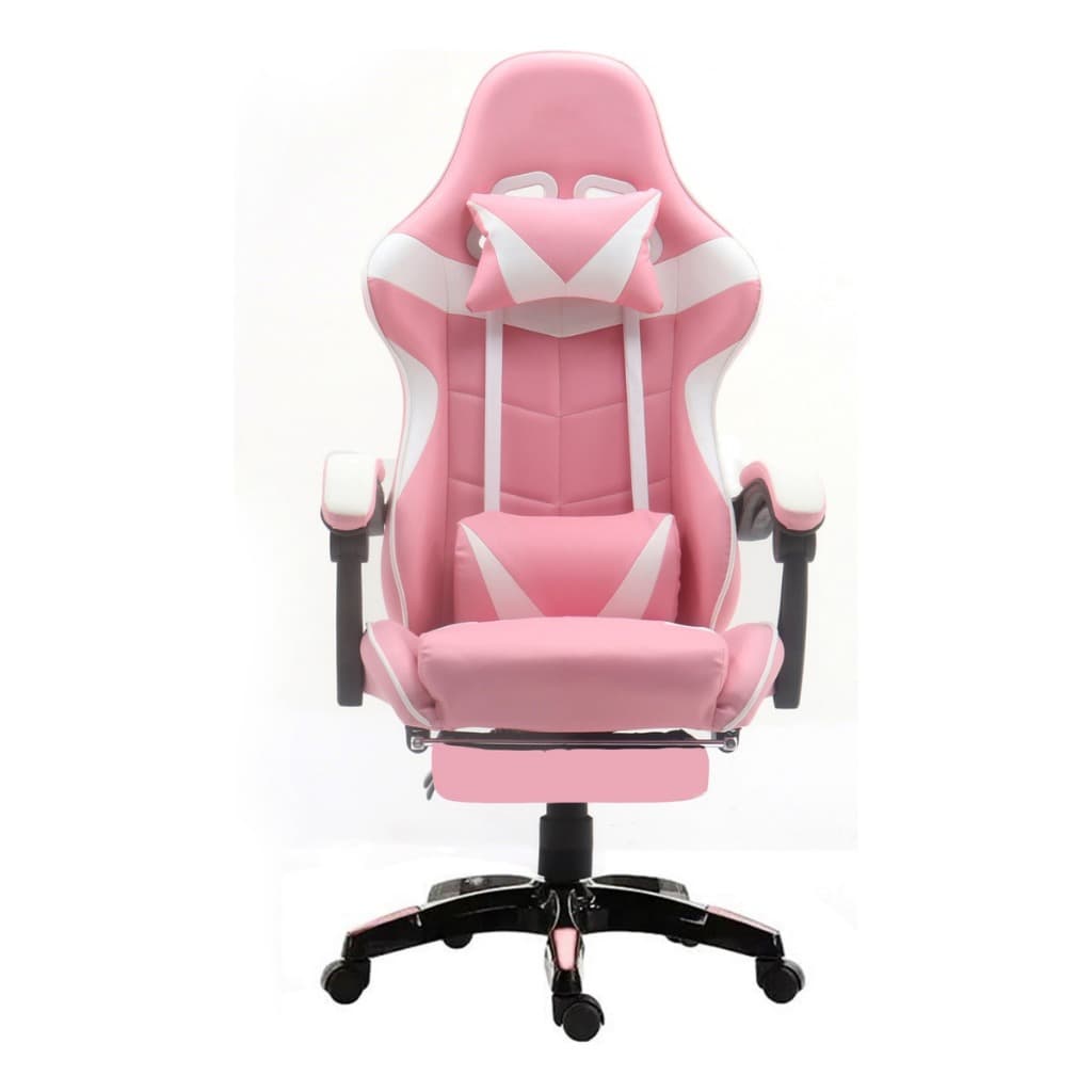 Cadeira Gamer Alpha Rija Ergonômica Escritorio Couro Sintético Rosa