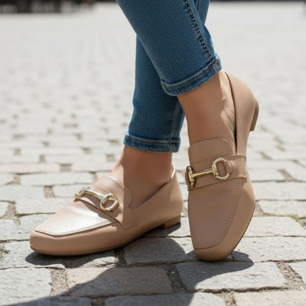 Sapato Mocassim Feminino Casual Social Clássico Confortável Preto Off-white Nude Rosa Promoção
