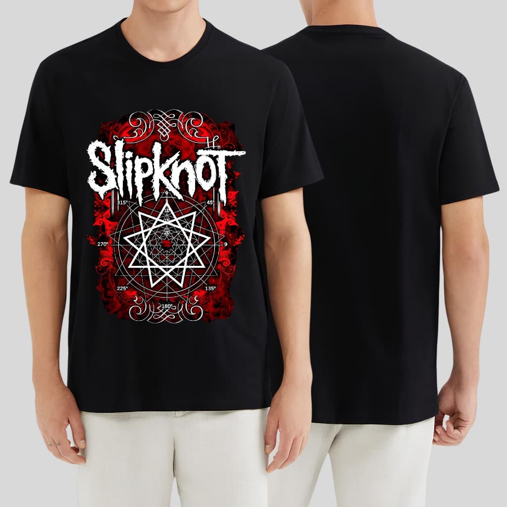Camiseta Estampada Slipknot Camisa de Banda de Rock Metal Show Lançamento Envio Rápido