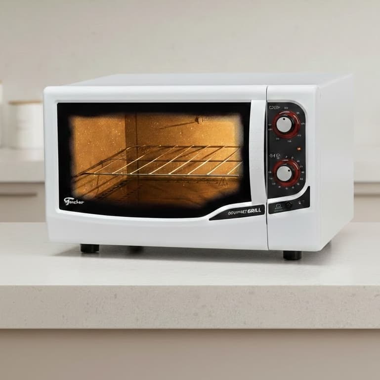 FORNO ELÉTRICO FISCHER GOURMET GRILL CD9741 BRANCO | 44L | 110V | 1750W | AUTOLIMPANTE | POTENTE