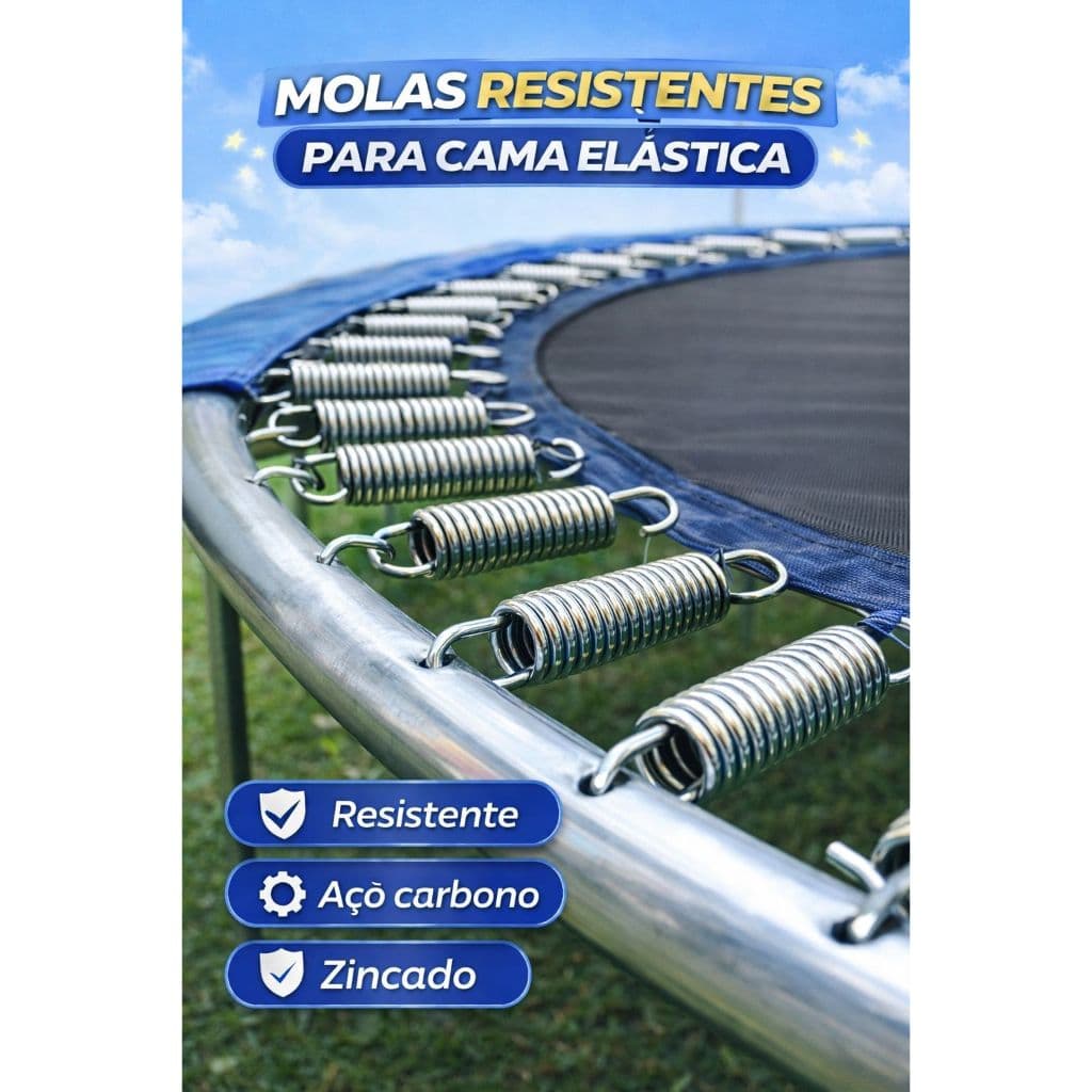 Molas Para Cama Elástica Kit C/ 20 Peças 18 Cm
