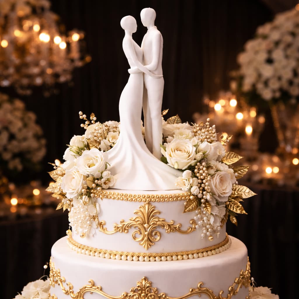 Escultura Casal Noivos Abraçados Estátua Decoração Mesa Doce Casamento Noivado Bodas Luxo Curso de Noivos Bem casados