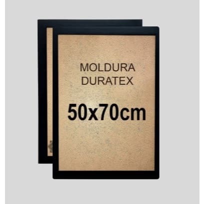 Kit 2 Unidades Moldura Quadro com Duratex 50x70cm sem Vidro e sem Acetato