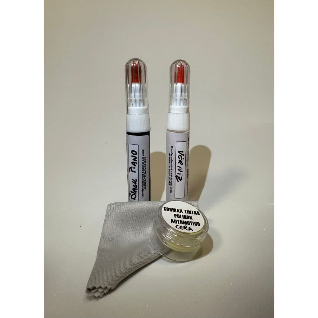 KIT SUPER CANETA COR + CANETA VERNIZ + CERA E FLANELA