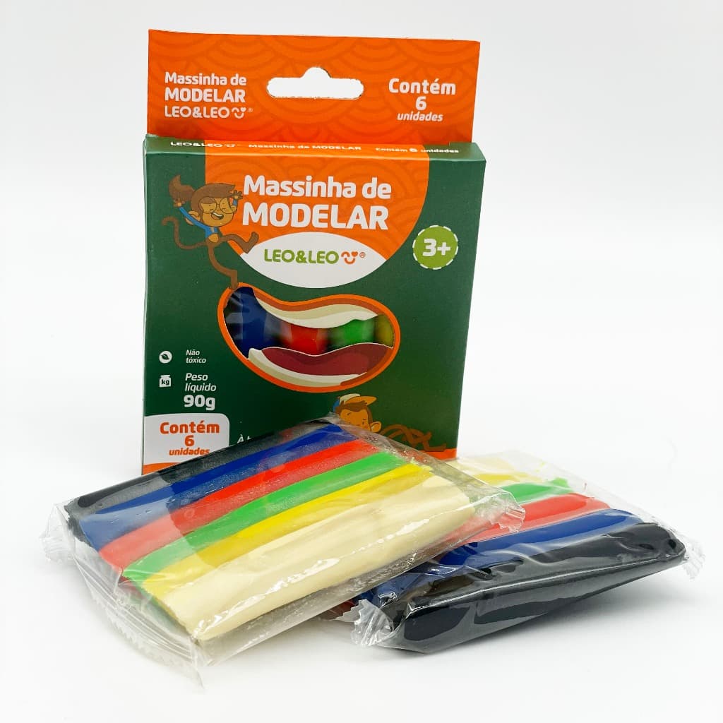 Massa de modelar 90g 6 cores | leo&leo