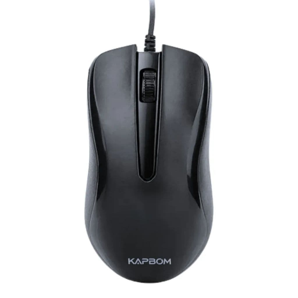 Mouse Óptico Usb Com Fio 3 Botões Design Ergonômico Toque Confortável