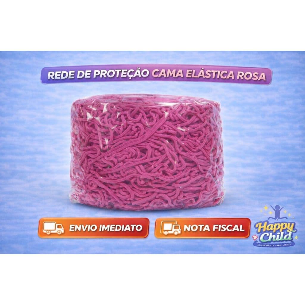Rede / Tela de Proteção Cama Elástica / Pula Pula Rosa
