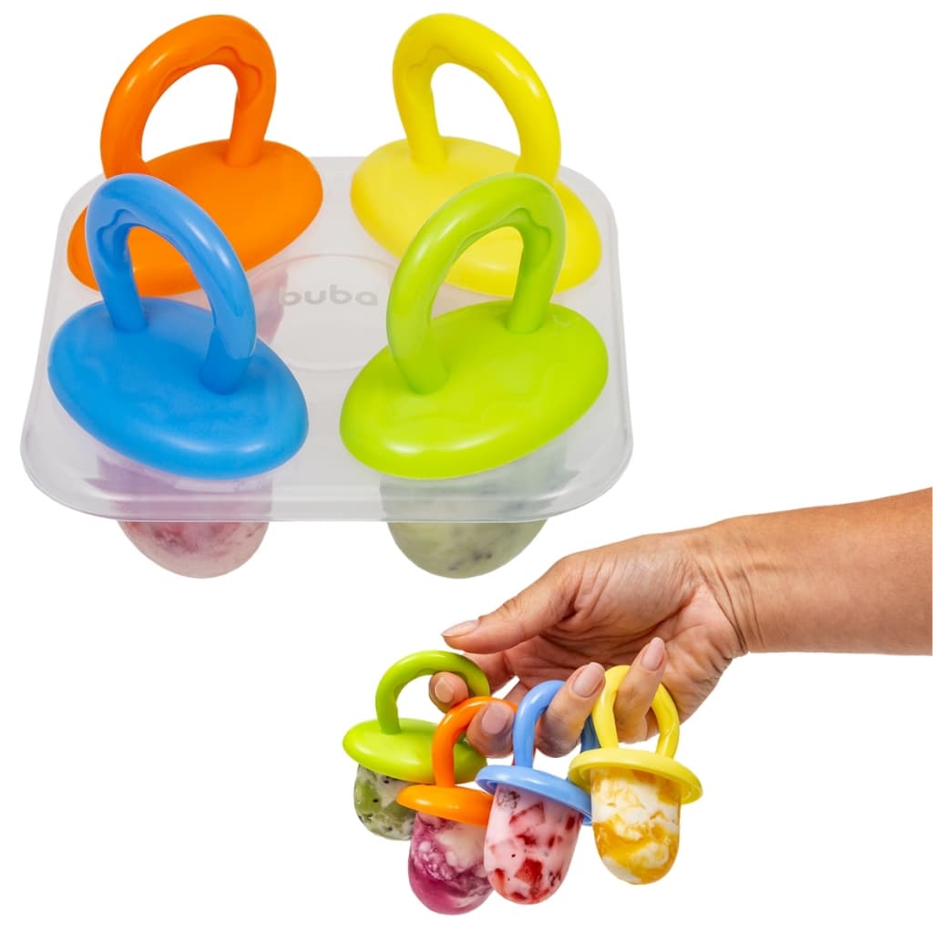 Kit Forminha 4 Picolé Forma Molde Palito Sorvete Buba
