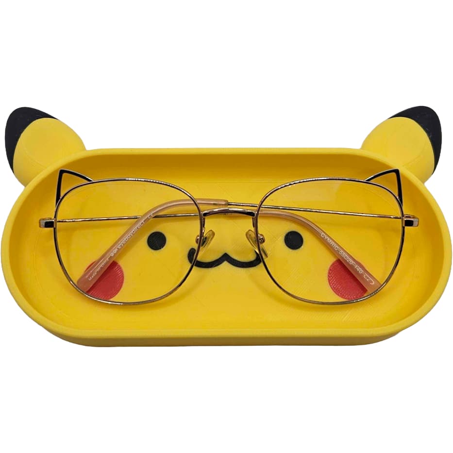 Bandeja Porta Óculos Decorativa Amarela Estilo Personagem Amarelo