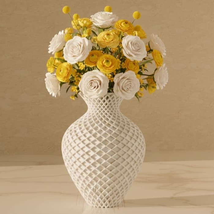 Vaso de Flores Grande Decorativo Luxo Moderno Centro de Mesa