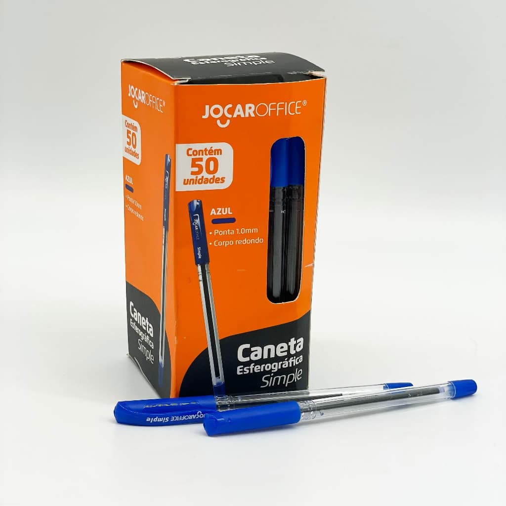 Caneta Esferográfica Simple Média caixa c/50 und Jocar Office