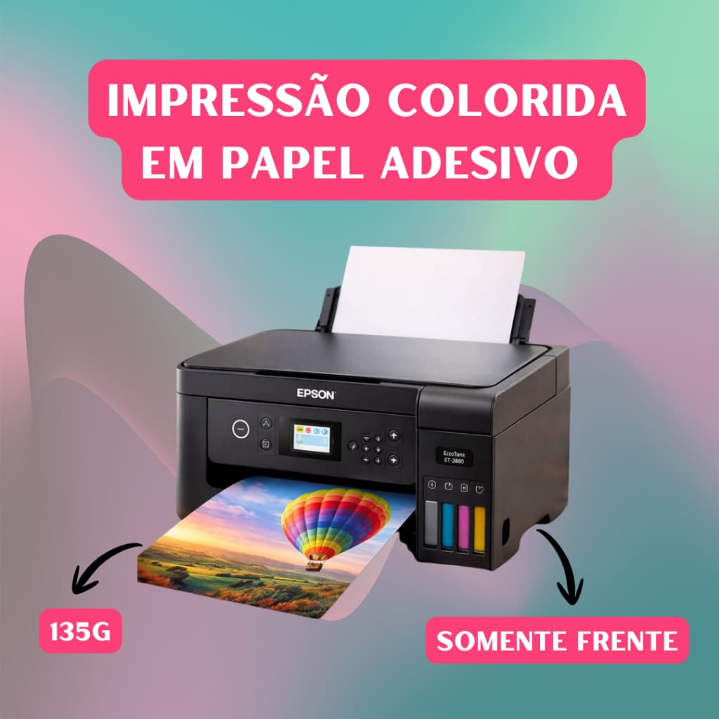 Impressão Adesivo Glossy A4 135g | Etiqueta Rótulo Foto Personalizado Festa