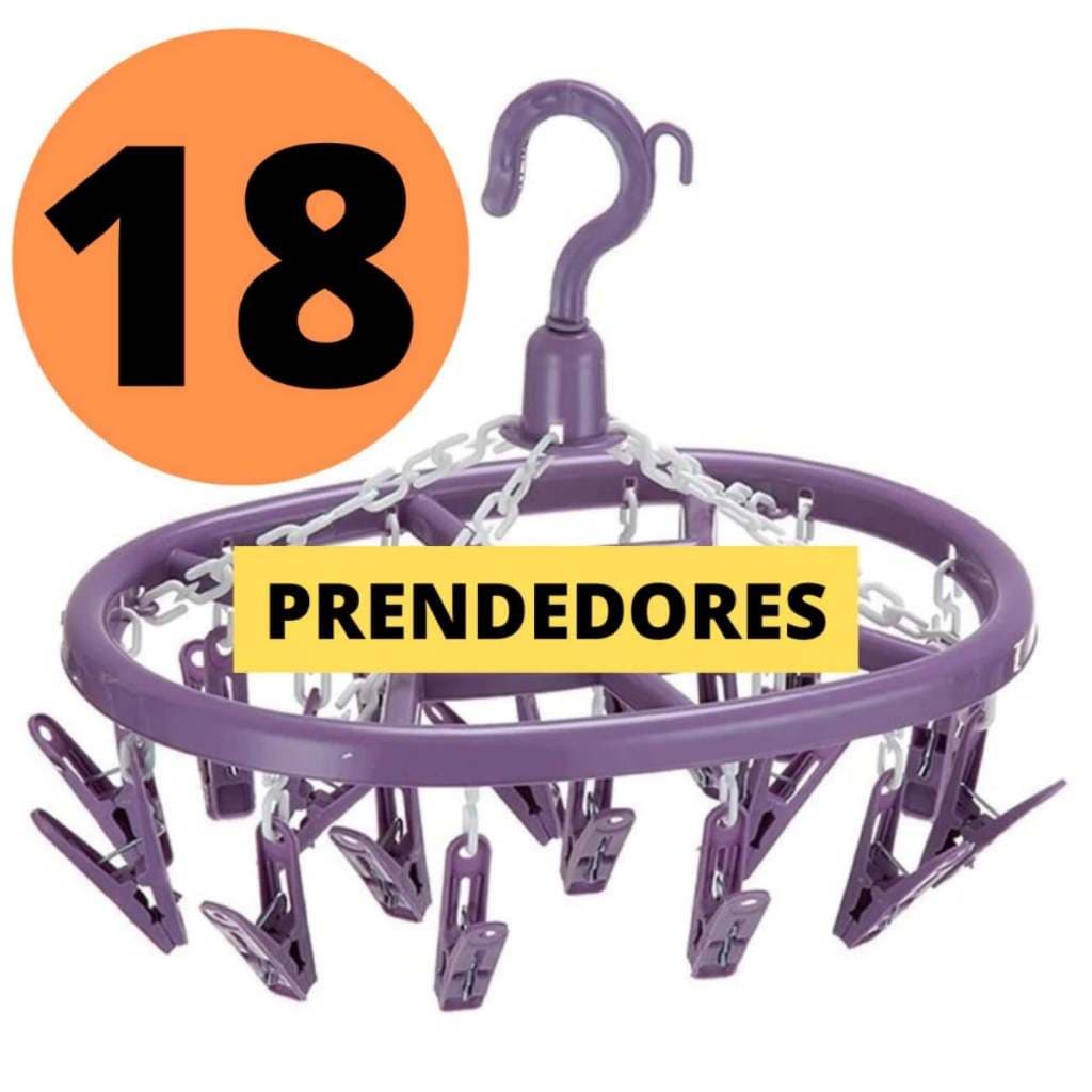 Varal Prendedor Calcinha Meia Cueca Peça Intima Multiuso com 18 Garras Lavanderia