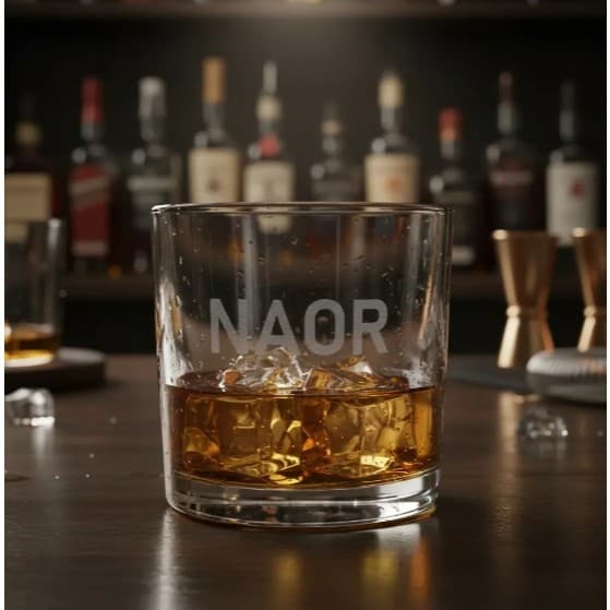 12 Copo para Whisky em vidro Personalizado à Laser