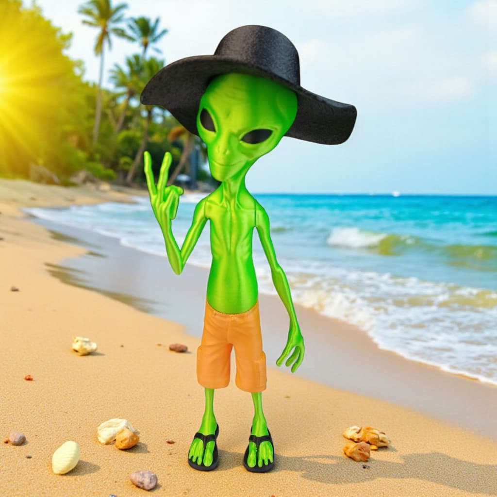 Et Chapéu Cata Ovo Boneco Alienígena Extraterrestre Alien Sertanejo Estiloso Boné Decoração Grande Presente