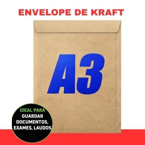 Envelope Saco pardo - Kraft - 41x31 c/ 20 unidades