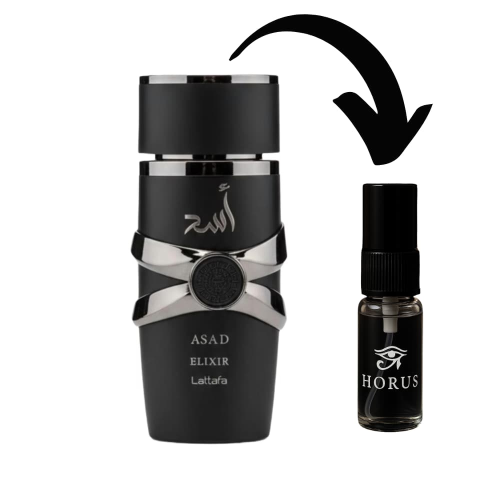 Perfume Asad Elixir Lattafa Eau de Parfum | EAU DE PARFUM 2,5ml, 5ml e 10ml | PERFUME ARABE ORIGINAL