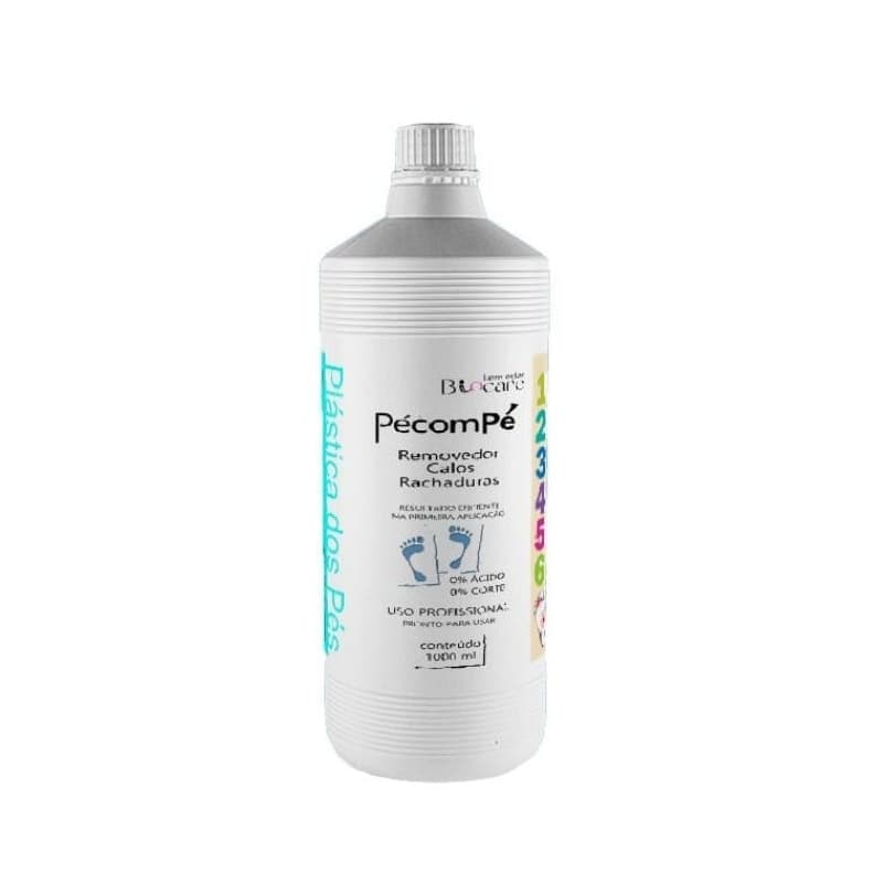 Amaciante, Amolecedor e Removedor de Cuticulas e Calosidade Pécompé Plástica dos Pés  Frasco 1 Litro (liquido)