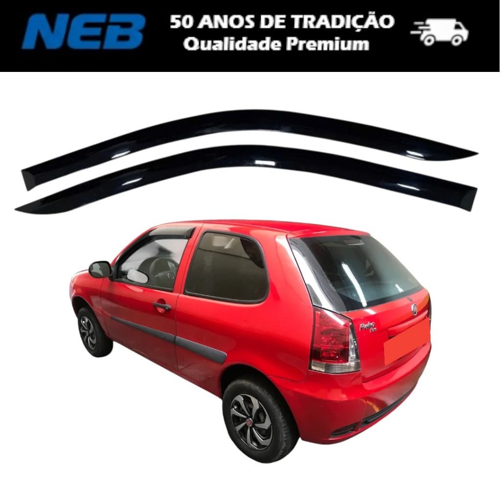 Calha de Chuva Palio 1996 a 2020 – Defletor Acrílico 2 Portas Fumê NEB