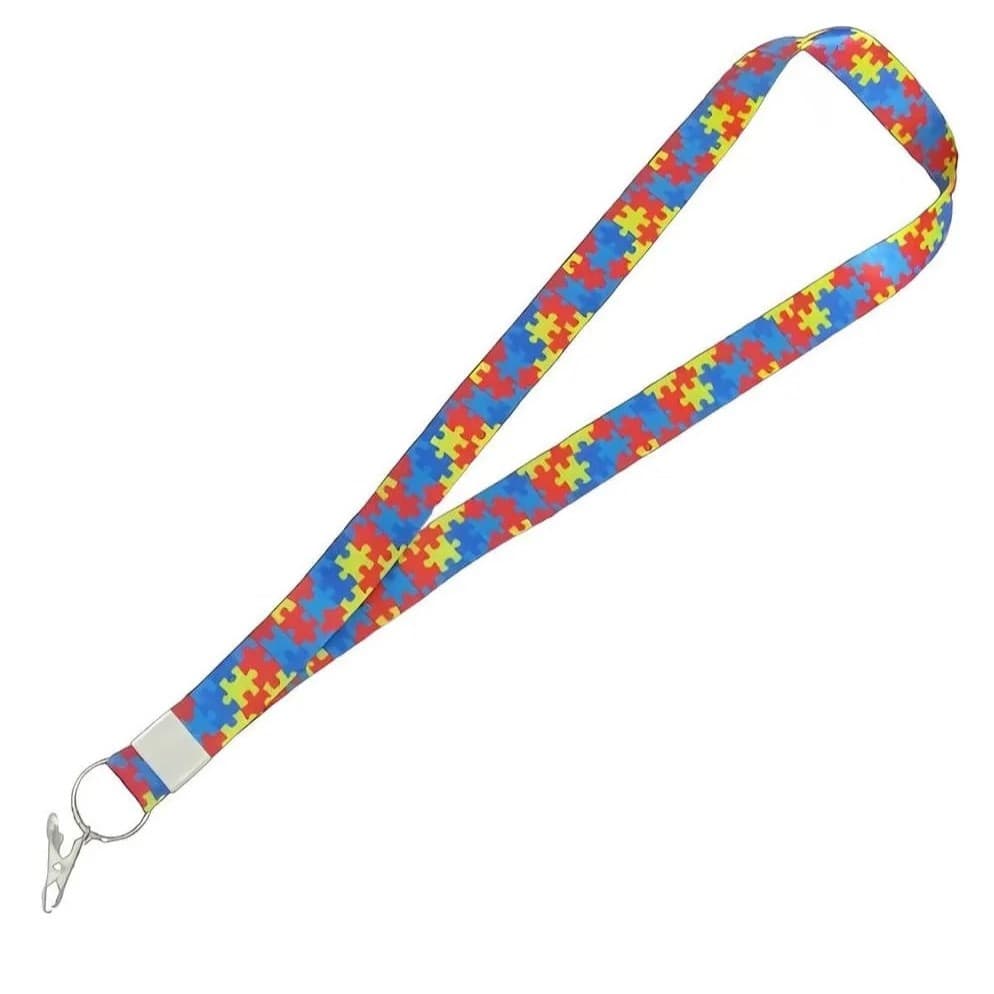 Cordão para Crachá Quebra-Cabeça Autismo /Cordão para Identificação