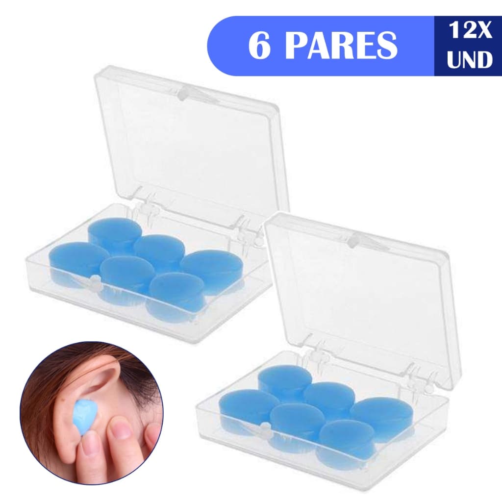 Kit 6 Pares Protetor Auricular Ouvido Dormir Tampão Anti Ruído