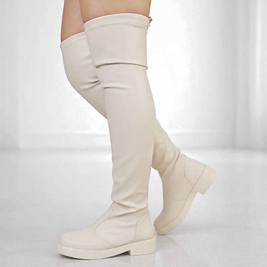 Bota Over The Knee Feminina Cano Alto Napa Stretch Ajustável Confortável Original AC Moda Inverno