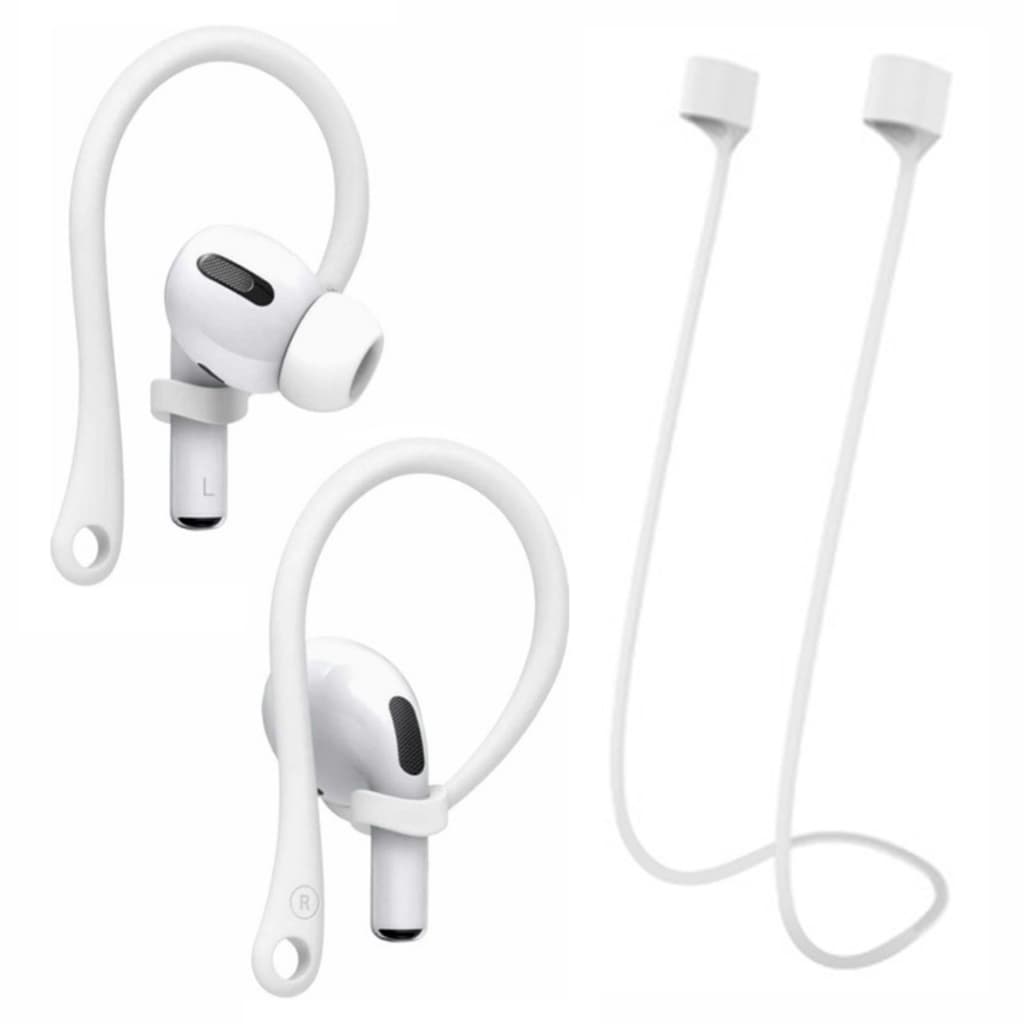 Kit Earhook + Strap Suporte Para AirPods 1 2 3 4 e Pro Segurar Proteger Fone