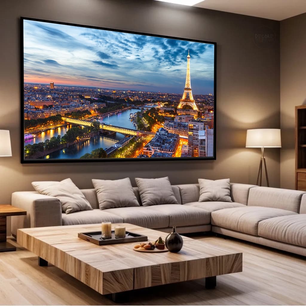 Quadro Decorativo Torre Eiffel Paris França Paisagem Moderno Decoração