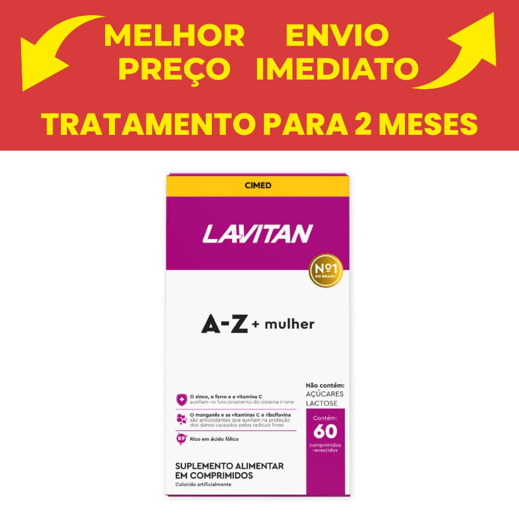 Lavitan A-z Mulher Cimed Com 60 Comprimidos.
