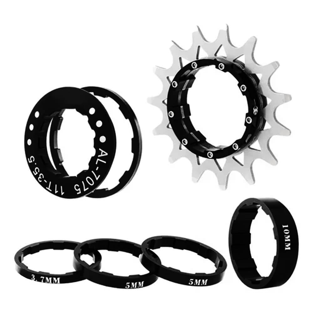 Kit Cog Conversor Single Speed 14d Padrão Hg Grau Freeride Preto