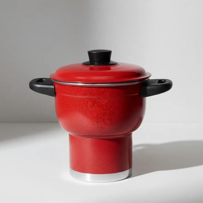 Panela Cuscuzeira de Alumínio Resistente com Alça Cuscuzeiro Nordestino N°16 Cuscuz Legumes á Vapor