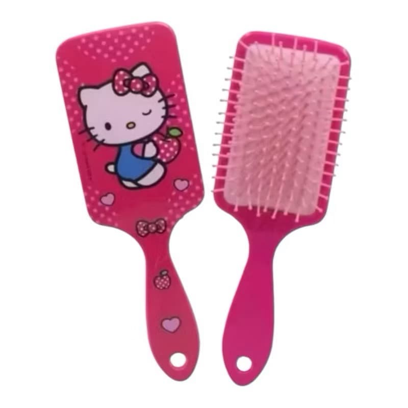 Escova de cabelos Hello kitty by Sanrio - escova para pentear Hello Kitty pink desembaraçadora