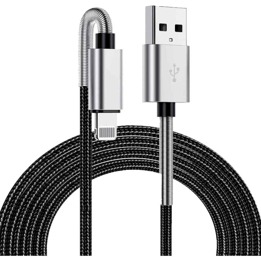 Cabo Lighting para iPhone 1 metro com Mola [Certificado Apple MFi] cabo Lighting de 1 metro cabo de carregamento rápido