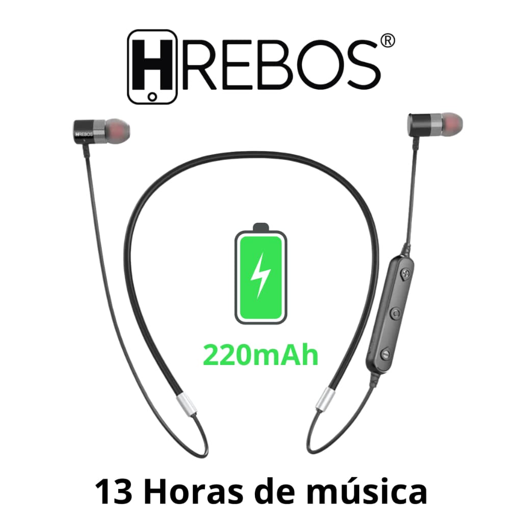 Fone de Ouvido Esportivo Bluetooth V5.0 Neckband Earflex HREBOS