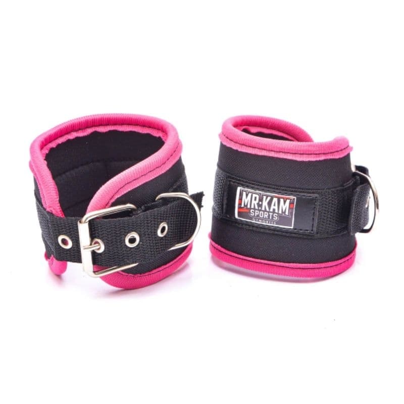 Tornozeleira Rosa Puxador Crossover Glúteo Musculação Reforçada