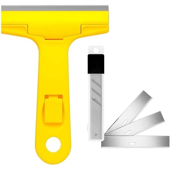 Raspador Para Limpar Box Piso Vidro Cerâmica Azulejo Aparelho + 6 Laminas