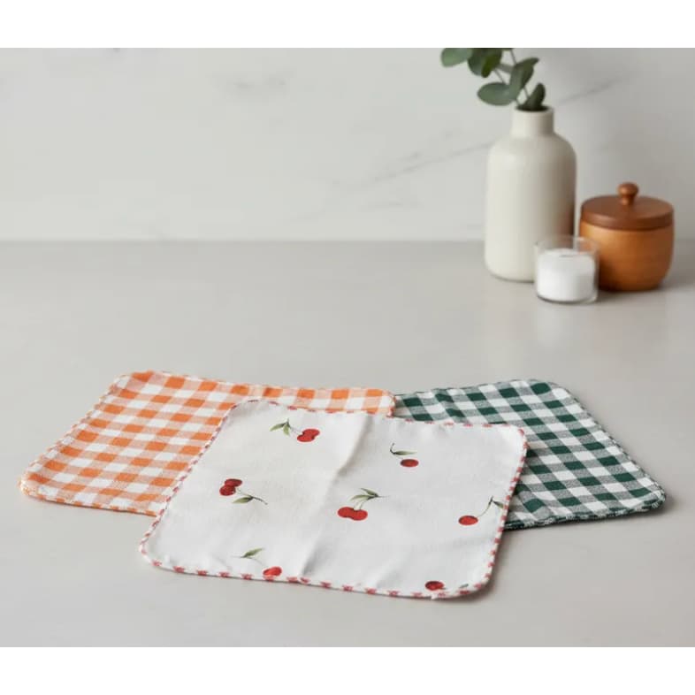 Pano de Cozinha 100% Algodão Absorvente anti oleo limpeza mesa prato Pia 36x36