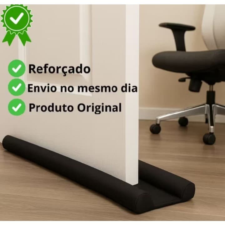 Veda Porta Protetor de porta Rolinho Contra Poeira e Inseto Impermeável na Cor Preto e Marrom com Tamanho de 70 80 90 cm