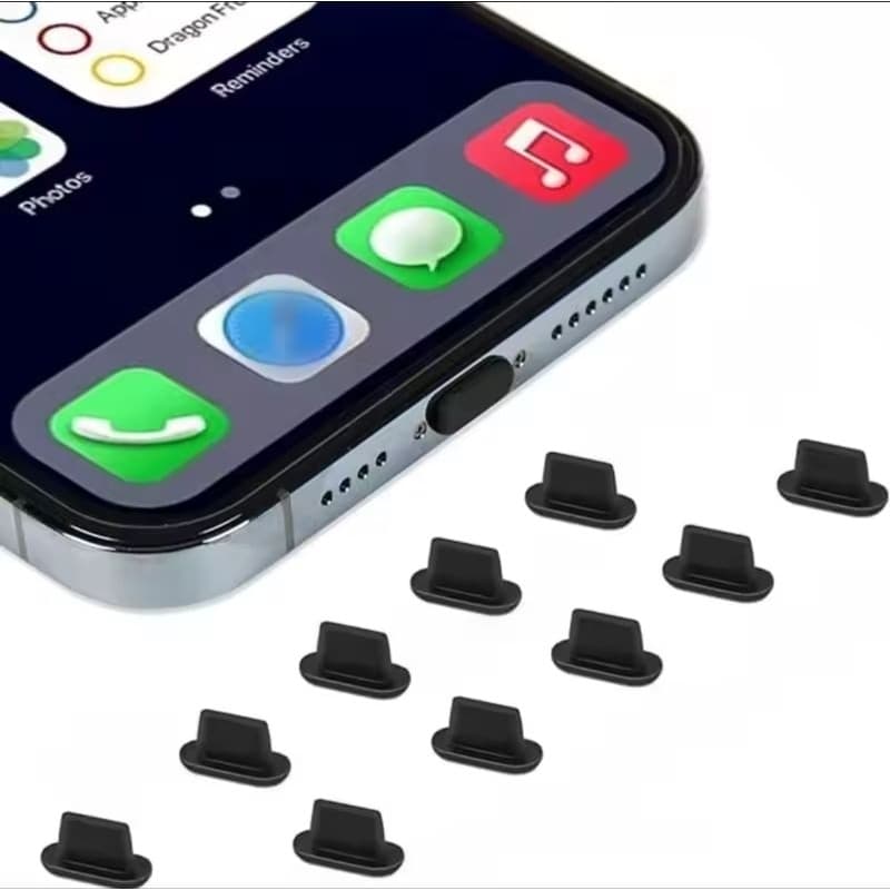 Kit 15 Tampas Proteção USB-Lightning Iphone -  Usb Tipo Lightning  Anti Poeira Para Iphone