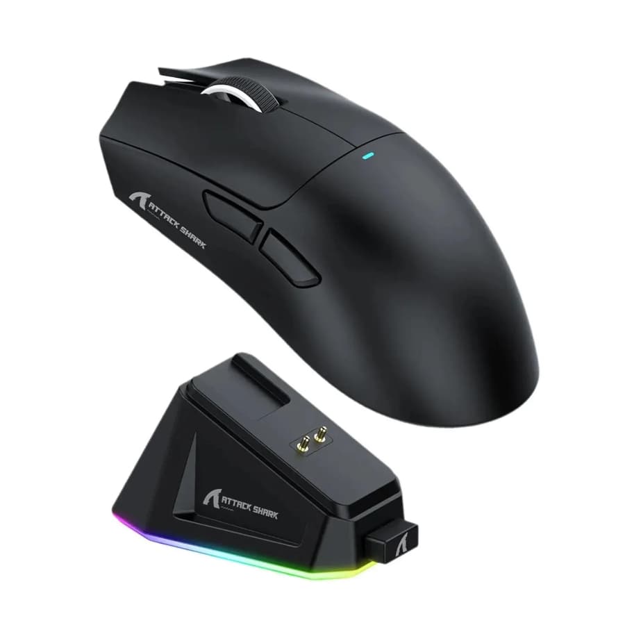 Mouse Gamer Attack Shark x11 com Dock